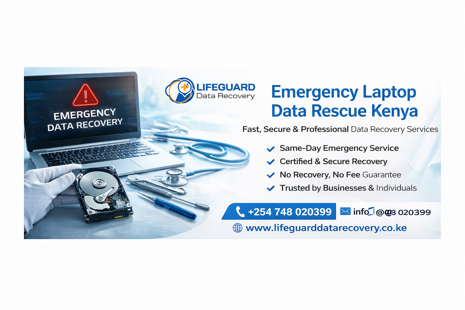 Emergency laptop data rescue Kenya

