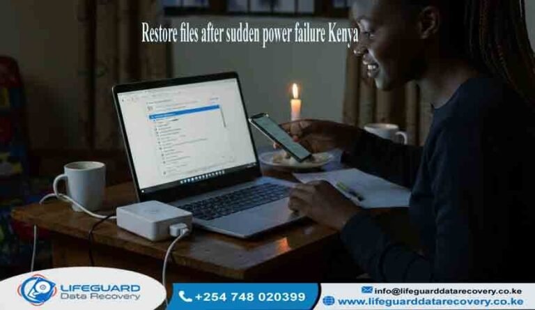 Restore files after sudden power failure Kenya
